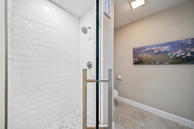 7705 S 232nd E Ave, Broken Arrow, OK 74014 - full bath with a shower stall and marble finish flooring