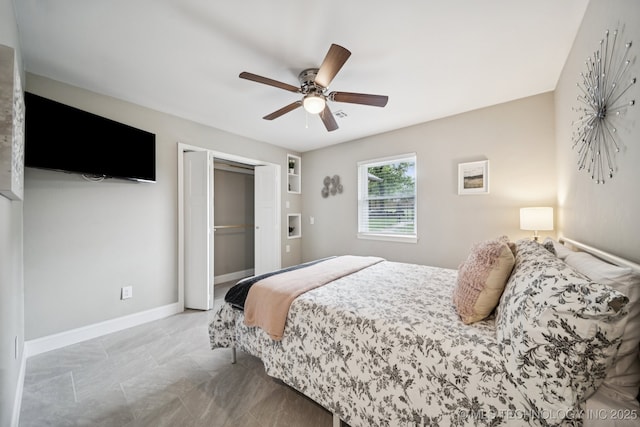 7705 S 232nd E Ave, Broken Arrow, OK 74014 - bedroom featuring a ceiling fan and a closet