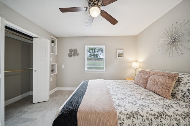 7705 S 232nd E Ave, Broken Arrow, OK 74014 - bedroom featuring a ceiling fan and baseboards