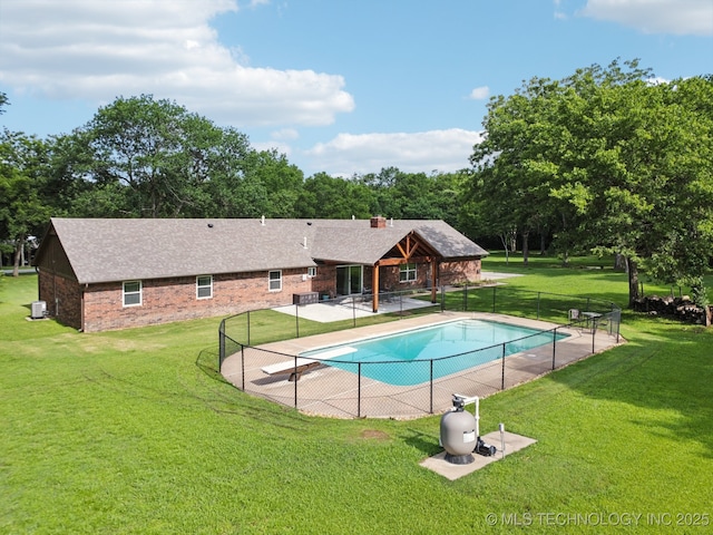 7705 S 232nd E Ave, Broken Arrow, OK 74014 - view of swimming pool featuring a patio area and view of scattered trees
