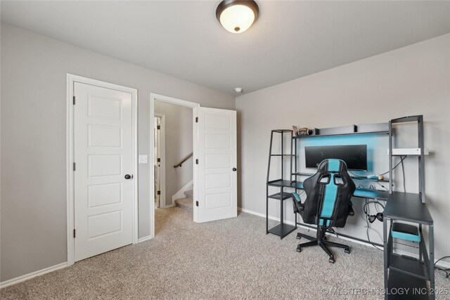 1819 E 43rd St, Sand Springs, OK 74063 - office area with carpet flooring and baseboards