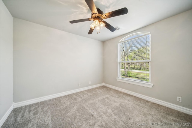 12916 E 181st St S, Bixby, OK 74008 - carpeted empty room with baseboards and ceiling fan