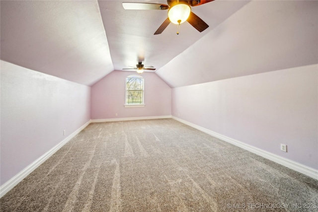 12916 E 181st St S, Bixby, OK 74008 - bonus room with carpet floors, ceiling fan, and lofted ceiling