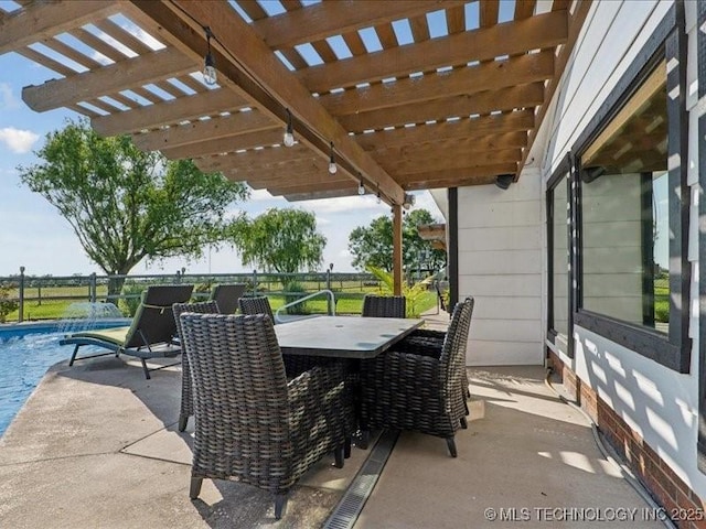 4270 S 4110th Rd, Talala, OK 74080 - view of patio with a pergola, an outdoor pool, and outdoor dining area