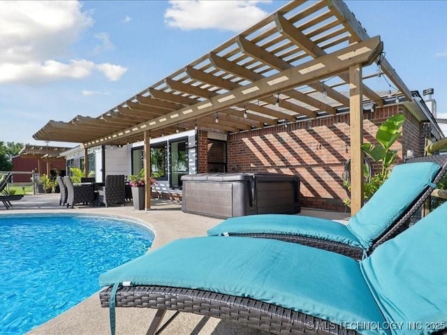 4270 S 4110th Rd, Talala, OK 74080 - view of pool featuring a pergola, a patio area, and a pool