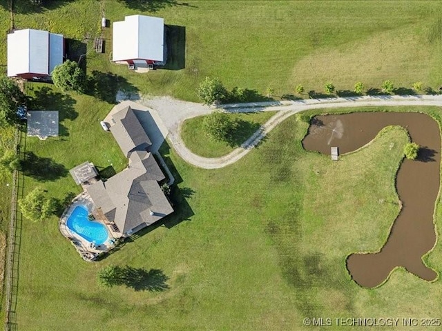 4270 S 4110th Rd, Talala, OK 74080 - drone / aerial view of a pool