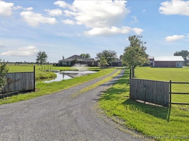 4270 S 4110th Rd, Talala, OK 74080 - view of dirt / gravel road with a water view