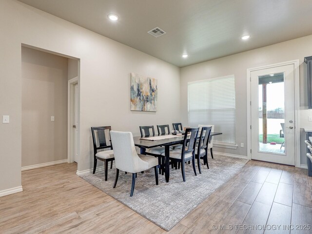 12349 County Road 3571, Ada, OK 74820 - dining area featuring light wood-style floors and recessed lighting