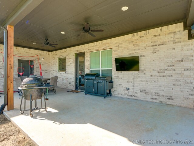 12349 County Road 3571, Ada, OK 74820 - view of patio / terrace featuring a ceiling fan
