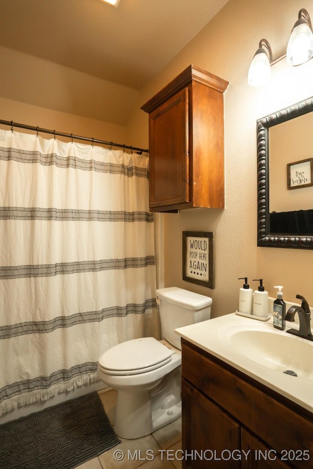 12901 N 124th E Pl, Collinsville, OK 74021 - bathroom with vanity, tile patterned flooring, and curtained shower