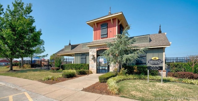 11001 N 146th E Ave, Owasso, OK 74055 - view of property featuring a fenced front yard