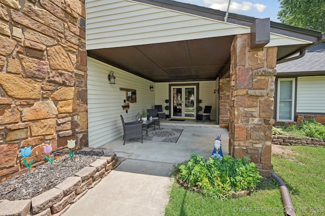 2807 W Atlanta Pl, Broken Arrow, OK 74012 - view of patio featuring french doors