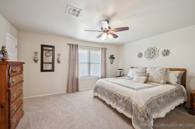 2807 W Atlanta Pl, Broken Arrow, OK 74012 - bedroom featuring light carpet and ceiling fan