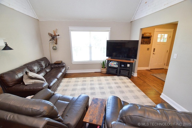 24042 S Black Valley Rd, Tahlequah, OK 74464 - living room with vaulted ceiling and wood finished floors