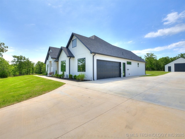 11446 Mary Knox Dr, Beggs, OK 74421 - view of front of home featuring a front yard and roof with shingles