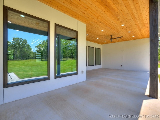 11446 Mary Knox Dr, Beggs, OK 74421 - view of patio with ceiling fan