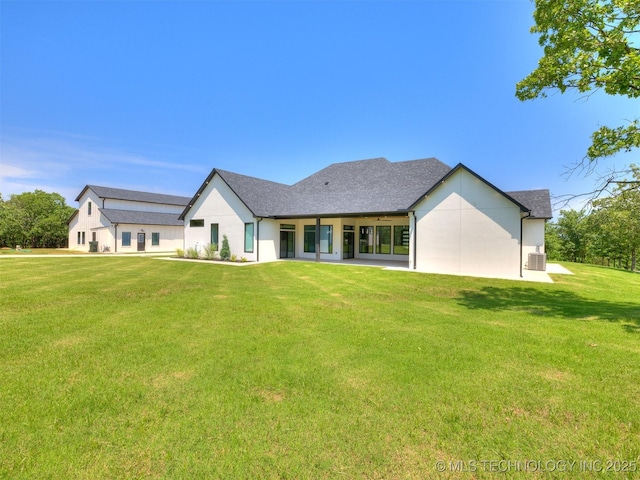 11446 Mary Knox Dr, Beggs, OK 74421 - back of property featuring a yard