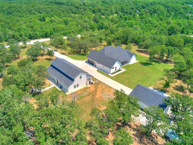 11446 Mary Knox Dr, Beggs, OK 74421 - view from above of property with a forest
