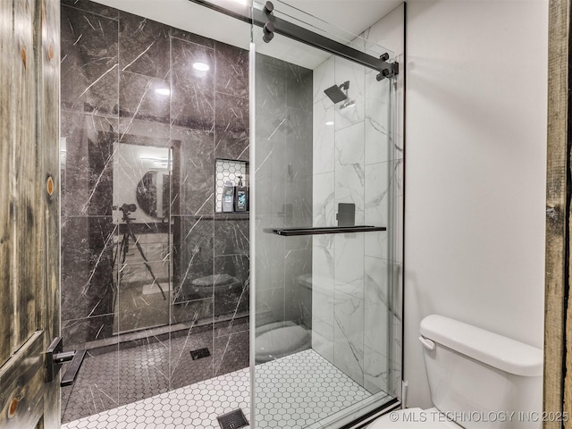 11446 Mary Knox Dr, Beggs, OK 74421 - bathroom with toilet and a marble finish shower