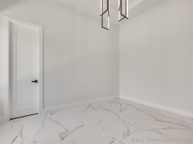 11446 Mary Knox Dr, Beggs, OK 74421 - spare room featuring baseboards and marble finish flooring