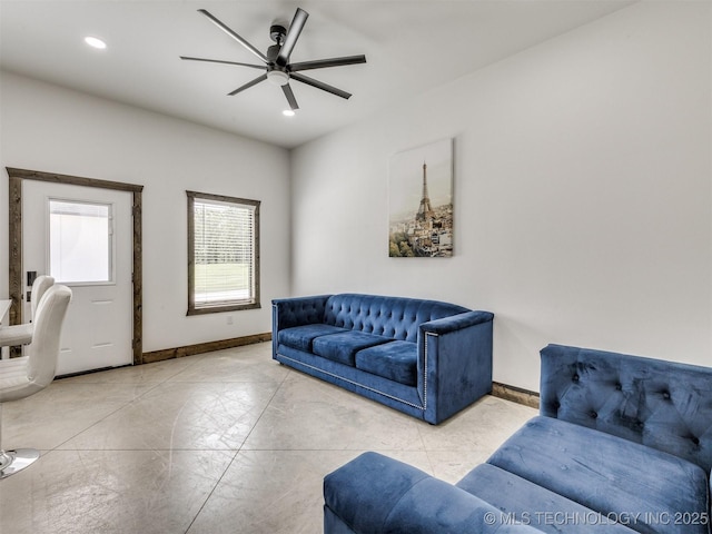 11446 Mary Knox Dr, Beggs, OK 74421 - living room with ceiling fan and recessed lighting