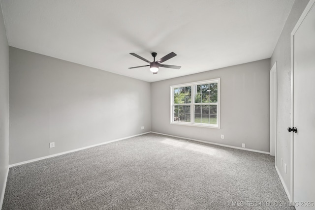 2712 S Fir Ave, Broken Arrow, OK 74012 - carpeted empty room featuring ceiling fan and baseboards