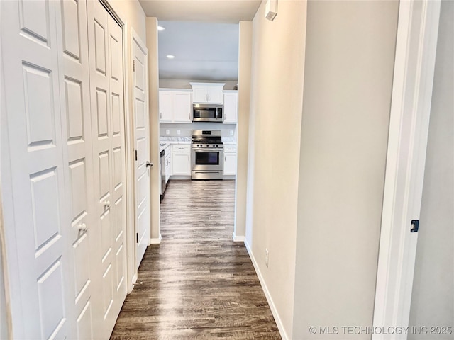 8314 E 162nd St S, Bixby, OK 74008 - hall with dark wood-style floors and recessed lighting