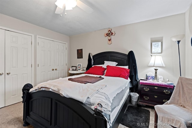11837 E 61st Pl, Broken Arrow, OK 74012 - bedroom with light colored carpet and a ceiling fan