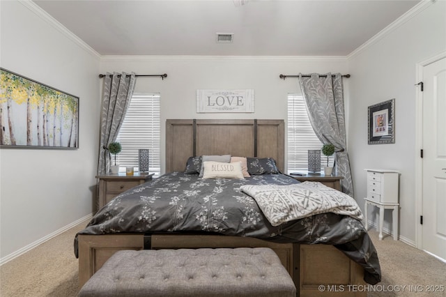 2611 S 15th Pl, Broken Arrow, OK 74012 - bedroom with carpet floors, ornamental molding, and multiple windows