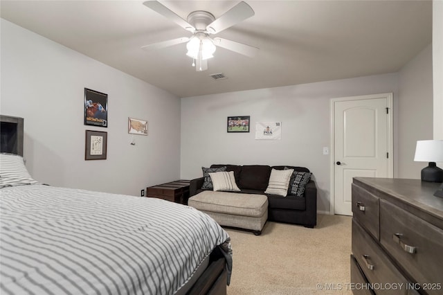 2611 S 15th Pl, Broken Arrow, OK 74012 - bedroom featuring light carpet and ceiling fan