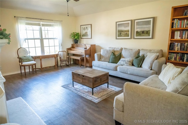 1330 Panther Ln, Sapulpa, OK 74066 - living area with wood finished floors and ceiling fan