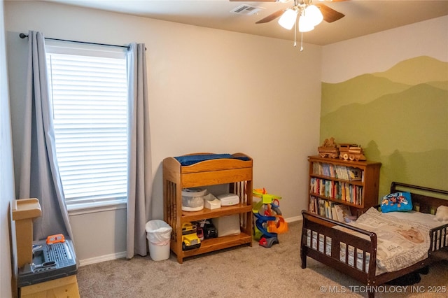 1330 Panther Ln, Sapulpa, OK 74066 - bedroom with carpet and a ceiling fan