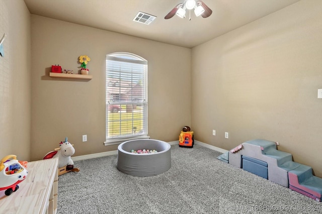 1801 E Montgomery St, Broken Arrow, OK 74012 - recreation room with carpet flooring, plenty of natural light, and ceiling fan