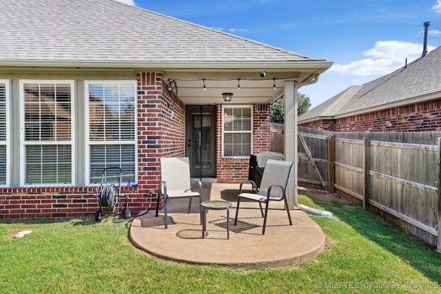 1801 E Montgomery St, Broken Arrow, OK 74012 - fenced backyard featuring a patio area