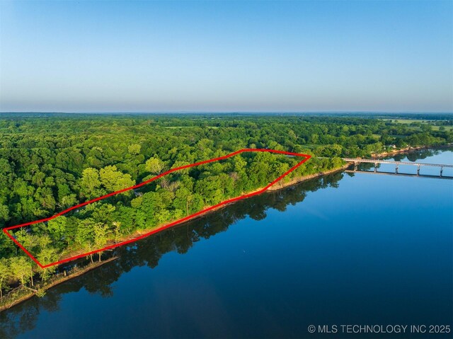 9596 N 447th Rd, Spavinaw, OK 74366 - aerial view of property and surrounding area with property parcel outlined