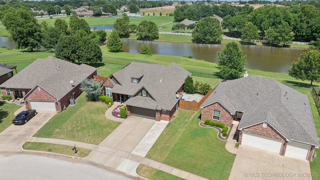921 S 75th St, Broken Arrow, OK 74014 - view from above of property with a nearby body of water