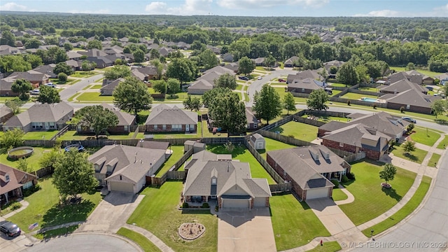 14907 E 88th St N, Owasso, OK 74055 - aerial perspective of suburban area