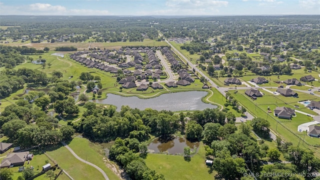 14907 E 88th St N, Owasso, OK 74055 - aerial view of property's location featuring a nearby body of water and nearby suburban area