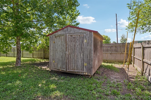 1448 S Darlington Ave, Tulsa, OK 74112 - view of shed featuring a fenced backyard