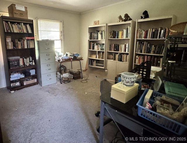 8348 E 7th St S, Tulsa, OK 74112 - carpeted office space with ornamental molding