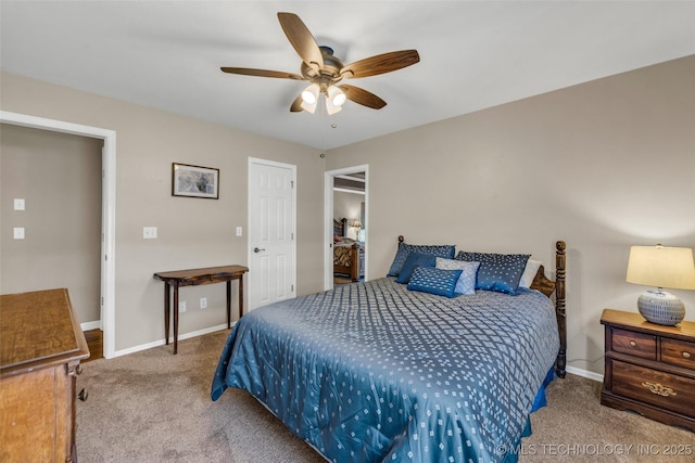 13804 E 90th St, Owasso, OK 74055 - carpeted bedroom with baseboards and a ceiling fan