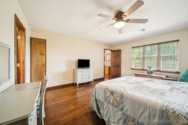 11783 S 252nd E Ave E, Broken Arrow, OK 74014 - bedroom featuring wood finished floors and a ceiling fan