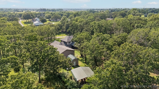 11783 S 252nd E Ave E, Broken Arrow, OK 74014 - bird's eye view of a heavily wooded area