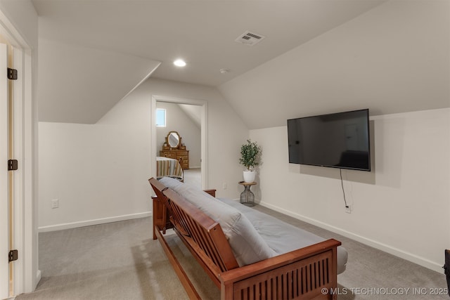22322 E 121st St S, Broken Arrow, OK 74014 - bedroom with light carpet and vaulted ceiling