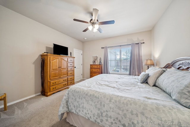 445 S Cypress Ave, Broken Arrow, OK 74012 - bedroom featuring light carpet and a ceiling fan