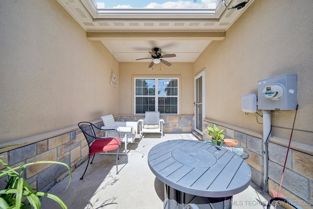 445 S Cypress Ave, Broken Arrow, OK 74012 - view of patio / terrace featuring ceiling fan