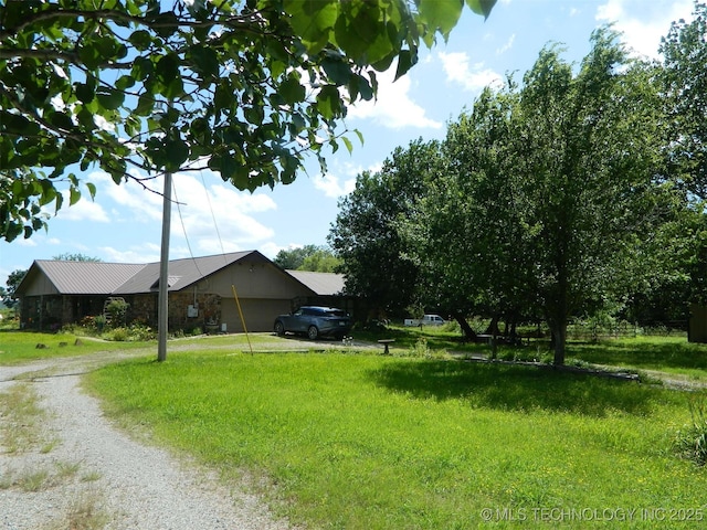 399987 W 3700th Rd, Ramona, OK 74061 - view of yard with driveway