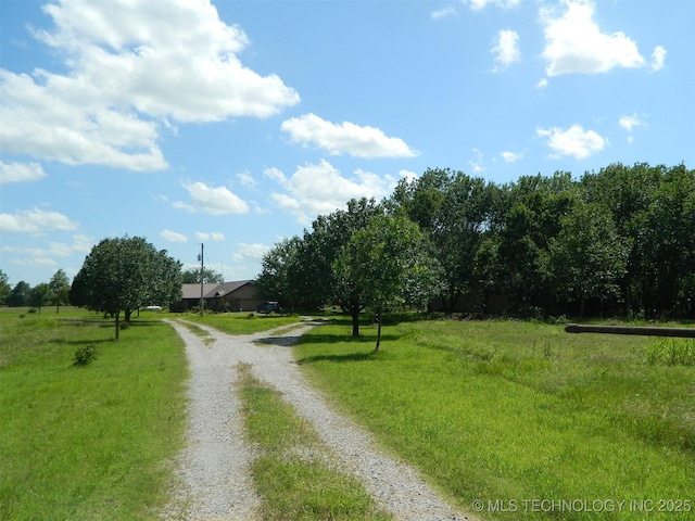 399987 W 3700th Rd, Ramona, OK 74061 - view of dirt / gravel road featuring a view of countryside