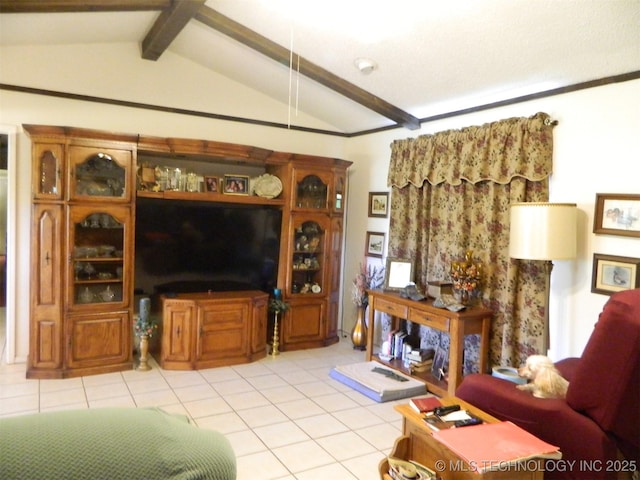 399987 W 3700th Rd, Ramona, OK 74061 - living room featuring light tile patterned flooring