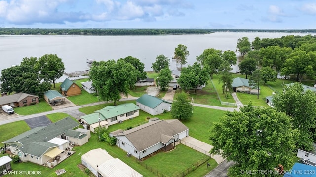 25530 S 608th Ct, Grove, OK 74344 - aerial perspective of suburban area featuring a nearby body of water